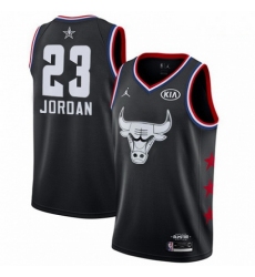 Mens Nike Chicago Bulls 23 Michael Jordan Black Basketball Jordan Swingman 2019 All Star Game Jersey