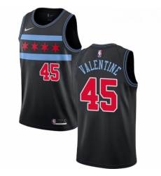 Womens Nike Chicago Bulls 45 Denzel Valentine Swingman Black NBA Jersey City Edition