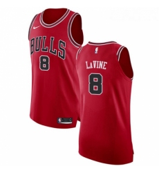 Womens Nike Chicago Bulls 8 Zach LaVine Authentic Red Road NBA Jersey Icon Edition