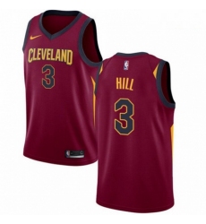 Mens Nike Cleveland Cavaliers 3 George Hill Swingman Maroon NBA Jersey Icon Edition 