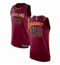 Mens Nike Cleveland Cavaliers 43 Brad Daugherty Authentic Maroon Road NBA Jersey Icon Edition