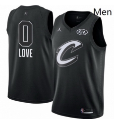 Mens Nike Jordan Cleveland Cavaliers 0 Kevin Love Swingman Black 2018 All Star Game NBA Jersey