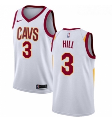 Womens Nike Cleveland Cavaliers 3 George Hill Swingman White NBA Jersey Association Edition 