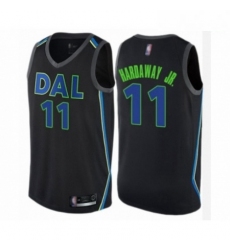 Mens Dallas Mavericks 11 Tim Hardaway Jr Authentic Black Basketball Jersey City Edition 