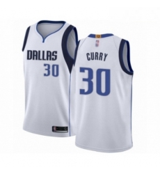 Mens Dallas Mavericks 30 Seth Curry Authentic White Basketball Jersey Association Edition 