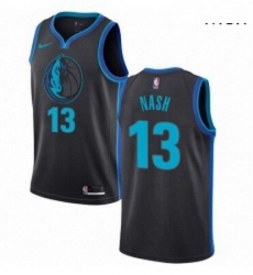 Mens Nike Dallas Mavericks 13 Steve Nash Swingman Charcoal NBA Jersey City Edition