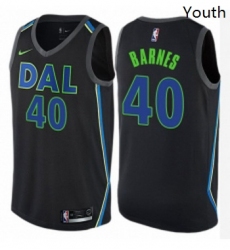 Youth Nike Dallas Mavericks 40 Harrison Barnes Swingman Black NBA Jersey City Edition