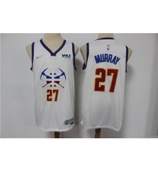 Men Denver Nuggets 27 Jamal Murray White Nike Swingman 2021