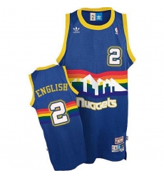 Men Denver Nuggets Alex English #2 Swingman Light Blue Adidas Throwback Jersey