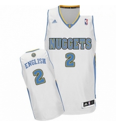 Mens Adidas Denver Nuggets 2 Alex English Swingman White Home NBA Jersey