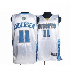 Nuggets 11 Chris Andersen Stitched White NBA Jersey 