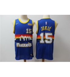 Nuggets 15 Nikola Jokic Blue Nike Swingman Jersey