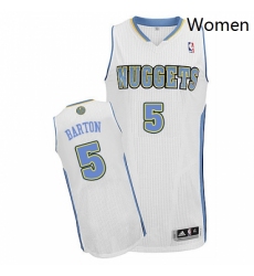 Womens Adidas Denver Nuggets 5 Will Barton Authentic White Home NBA Jersey