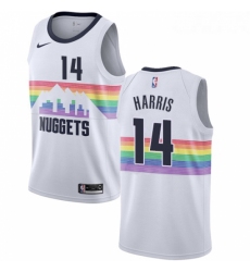 Womens Nike Denver Nuggets 14 Gary Harris Swingman White NBA Jersey City Edition