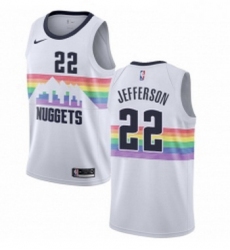 Womens Nike Denver Nuggets 22 Richard Jefferson Swingman White NBA Jersey City Edition 