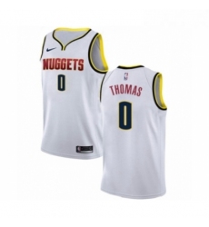 Youth Nike Denver Nuggets 0 Isaiah Thomas Swingman White NBA Jersey Association Edition 