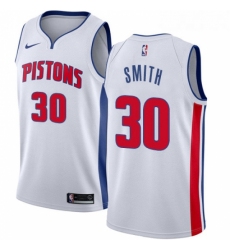 Womens Nike Detroit Pistons 30 Joe Smith Swingman White Home NBA Jersey Association Edition