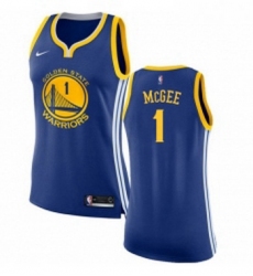 Womens Nike Golden State Warriors 1 JaVale McGee Authentic Royal Blue Road NBA Jersey Icon Edition