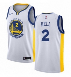 Womens Nike Golden State Warriors 2 Jordan Bell Swingman White Home NBA Jersey Association Edition 