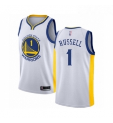 Youth Golden State Warriors 1 DAngelo Russell Swingman White Basketball Jersey Association Edition 