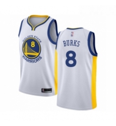 Youth Golden State Warriors 8 Alec Burks Swingman White Basketball Jersey Association Edition 