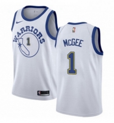 Youth Nike Golden State Warriors 1 JaVale McGee Swingman White Hardwood Classics NBA Jersey