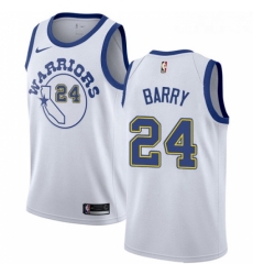 Youth Nike Golden State Warriors 24 Rick Barry Swingman White Hardwood Classics NBA Jersey