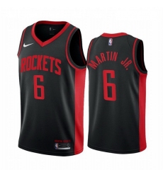 Men Houston Rockets 6 Kenyon Martin Jr  Black NBA Swingman 2020 21 Earned Edition Jersey