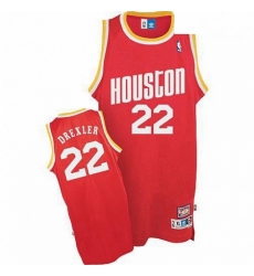 Mens Mitchell and Ness Houston Rockets 22 Clyde Drexler Authentic Red Throwback NBA Jersey