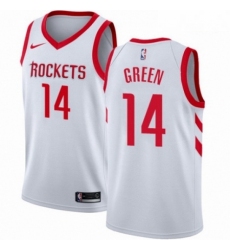 Mens Nike Houston Rockets 14 Gerald Green Authentic White NBA Jersey Association Edition 