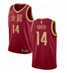 Mens Nike Houston Rockets 14 Gerald Green Swingman Red NBA Jersey 2018 19 City Edition 