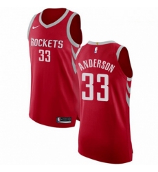 Mens Nike Houston Rockets 33 Ryan Anderson Authentic Red Road NBA Jersey Icon Edition