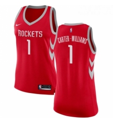 Womens Nike Houston Rockets 1 Michael Carter Williams Swingman Red NBA Jersey Icon Edition 