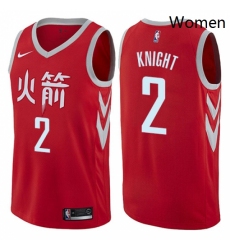 Womens Nike Houston Rockets 2 Brandon Knight Swingman Red NBA Jersey City Edition 