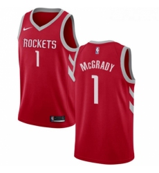 Youth Nike Houston Rockets 1 Tracy McGrady Swingman Red Road NBA Jersey Icon Edition