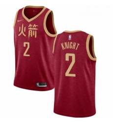 Youth Nike Houston Rockets 2 Brandon Knight Swingman Red NBA Jersey 2018 19 City Edition 