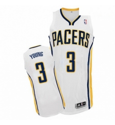 Mens Adidas Indiana Pacers 3 Joe Young Authentic White Home NBA Jersey