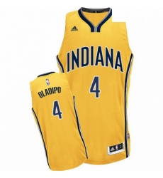 Mens Adidas Indiana Pacers 4 Victor Oladipo Swingman Gold Alternate NBA Jersey 