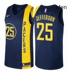 Mens Nike Indiana Pacers 25 Al Jefferson Swingman Navy Blue NBA Jersey City Edition