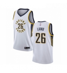 Youth Indiana Pacers 26 Jeremy Lamb Swingman White Basketball Jersey Association Edition 