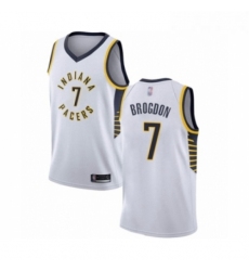 Youth Indiana Pacers 7 Malcolm Brogdon Swingman White Basketball Jersey Association Edition 