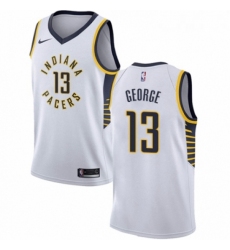 Youth Nike Indiana Pacers 13 Paul George Swingman White NBA Jersey Association Edition