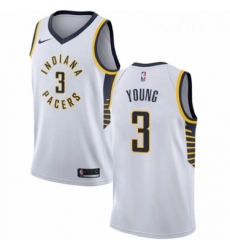 Youth Nike Indiana Pacers 3 Joe Young Swingman White NBA Jersey Association Edition