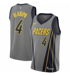 Youth Nike Indiana Pacers 4 Victor Oladipo Swingman Gray NBA Jersey City Edition 