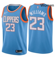 Womens Nike Los Angeles Clippers 23 Louis Williams Swingman Blue NBA Jersey City Edition 