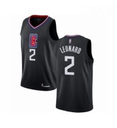 Youth Los Angeles Clippers 2 Kawhi Leonard Swingman Black Basketball Jersey Statement Edition 