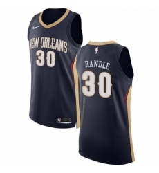 Mens Nike New Orleans Pelicans 30 Julius Randle Authentic Navy Blue NBA Jersey Icon Edition 