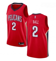 Pelicans #2 Lonzo Ball Red Basketball Swingman Statement Edition Jersey