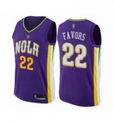 Womens New Orleans Pelicans 22 Derrick Favors Swingman Purple Basketball Jersey City Edition 