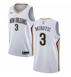 Womens Nike New Orleans Pelicans 3 Nikola Mirotic Swingman White NBA Jersey Association Edition 